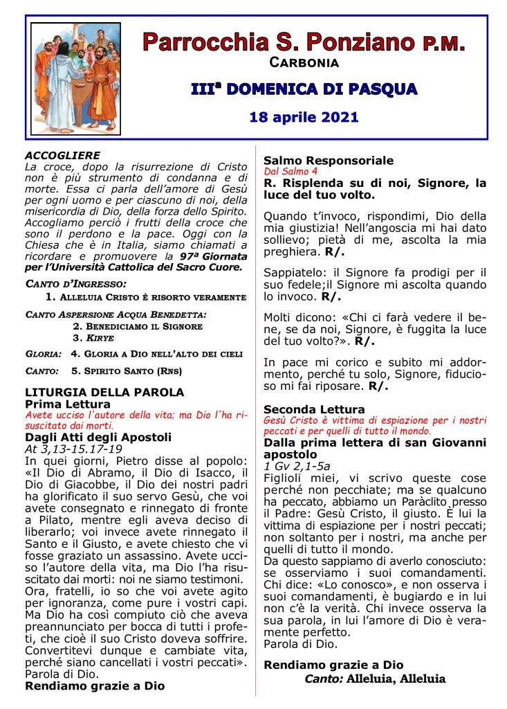 3a domenica di Pasqua