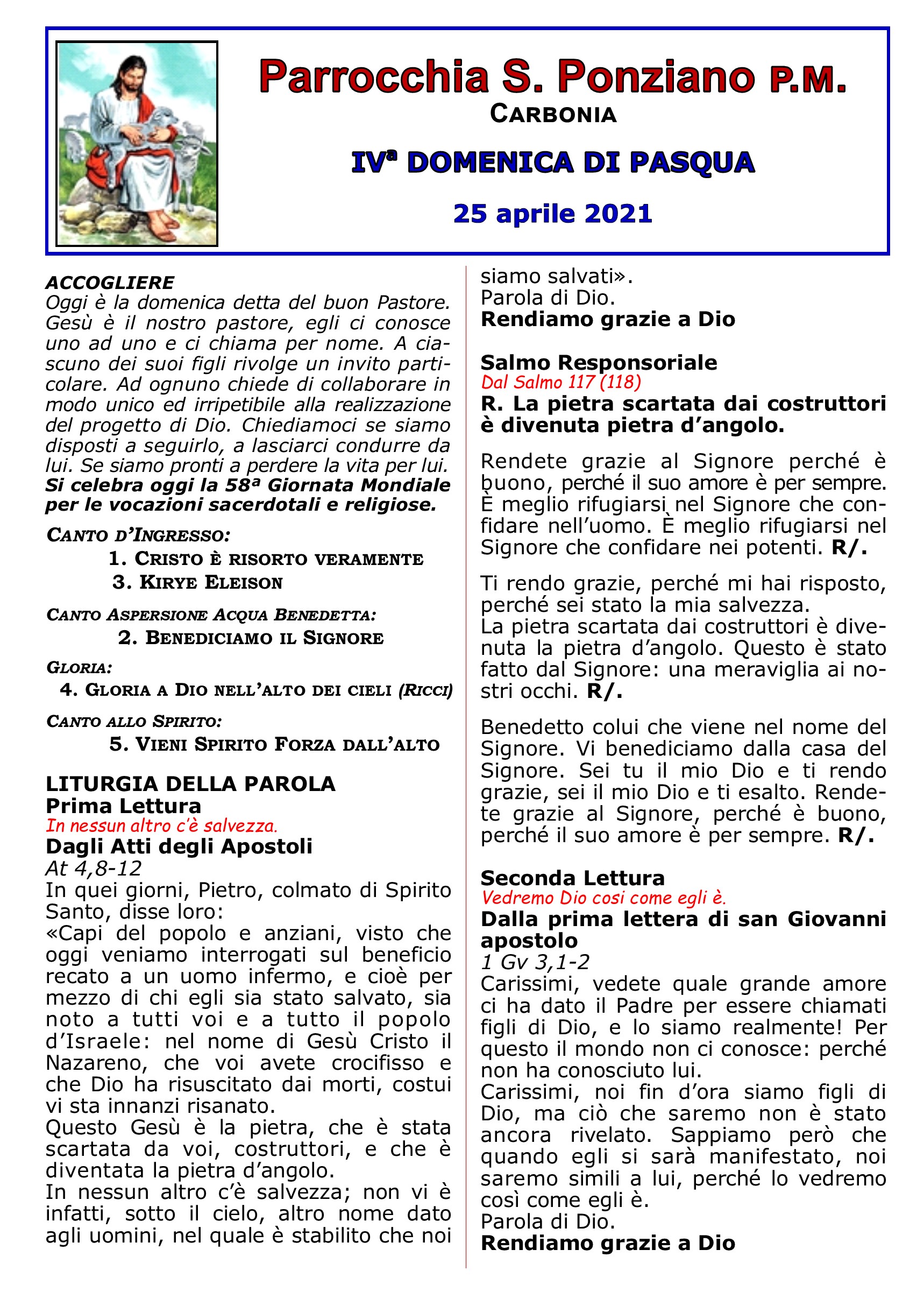 4a domenica di pasqua