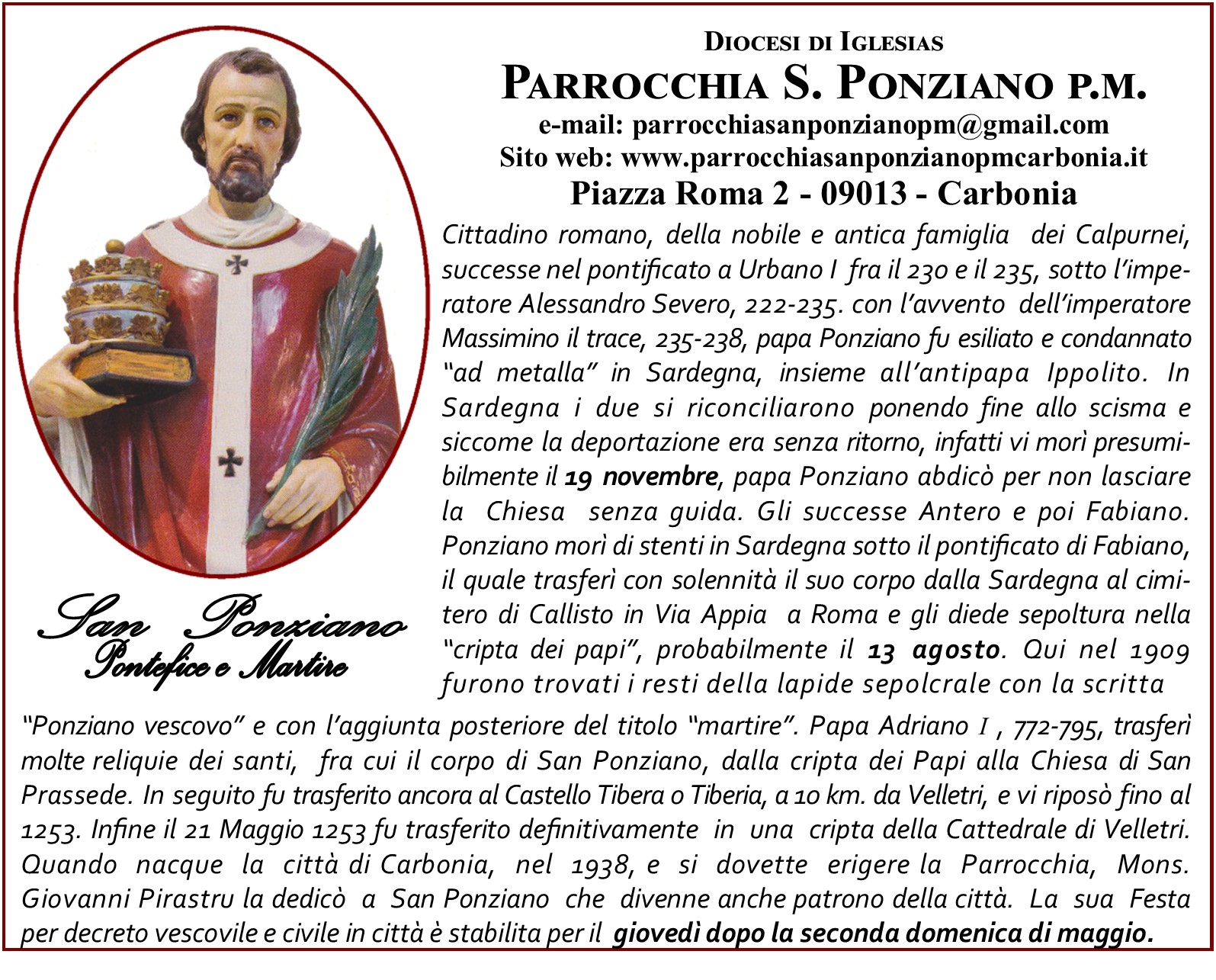 Messa sPonziano 2021