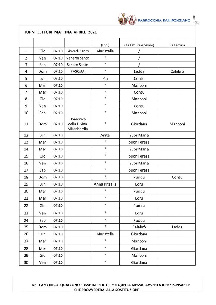lettori aprile mattina